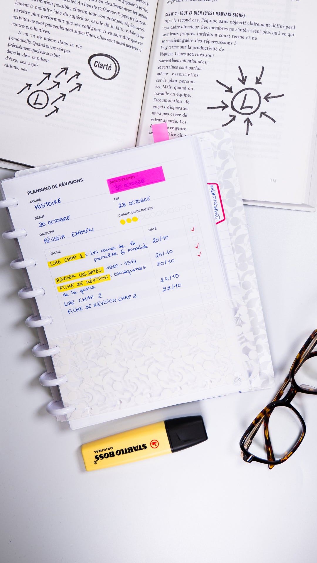 Planning de révisions - 25 feuilles