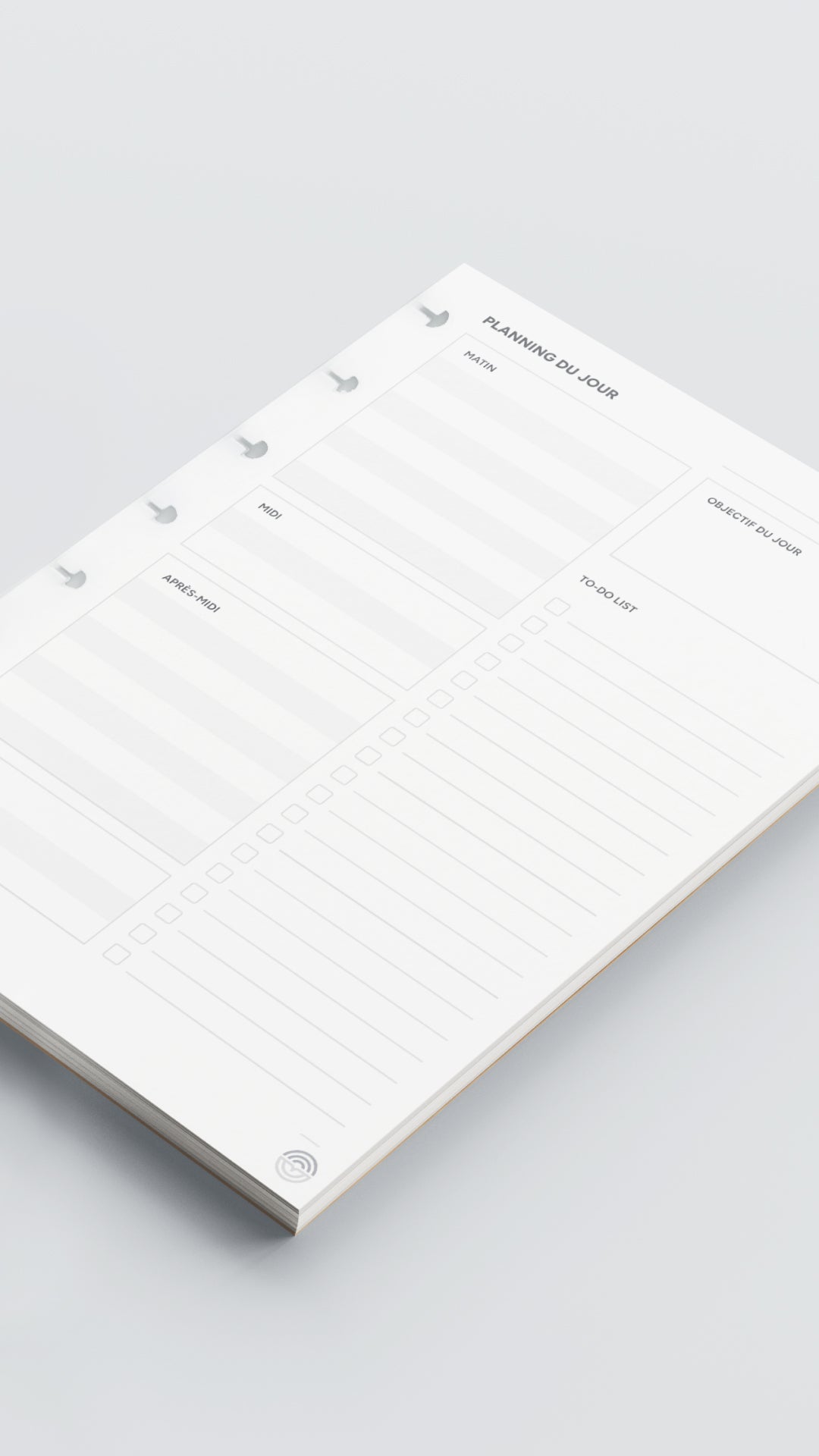 Planner journalier - 50 feuilles