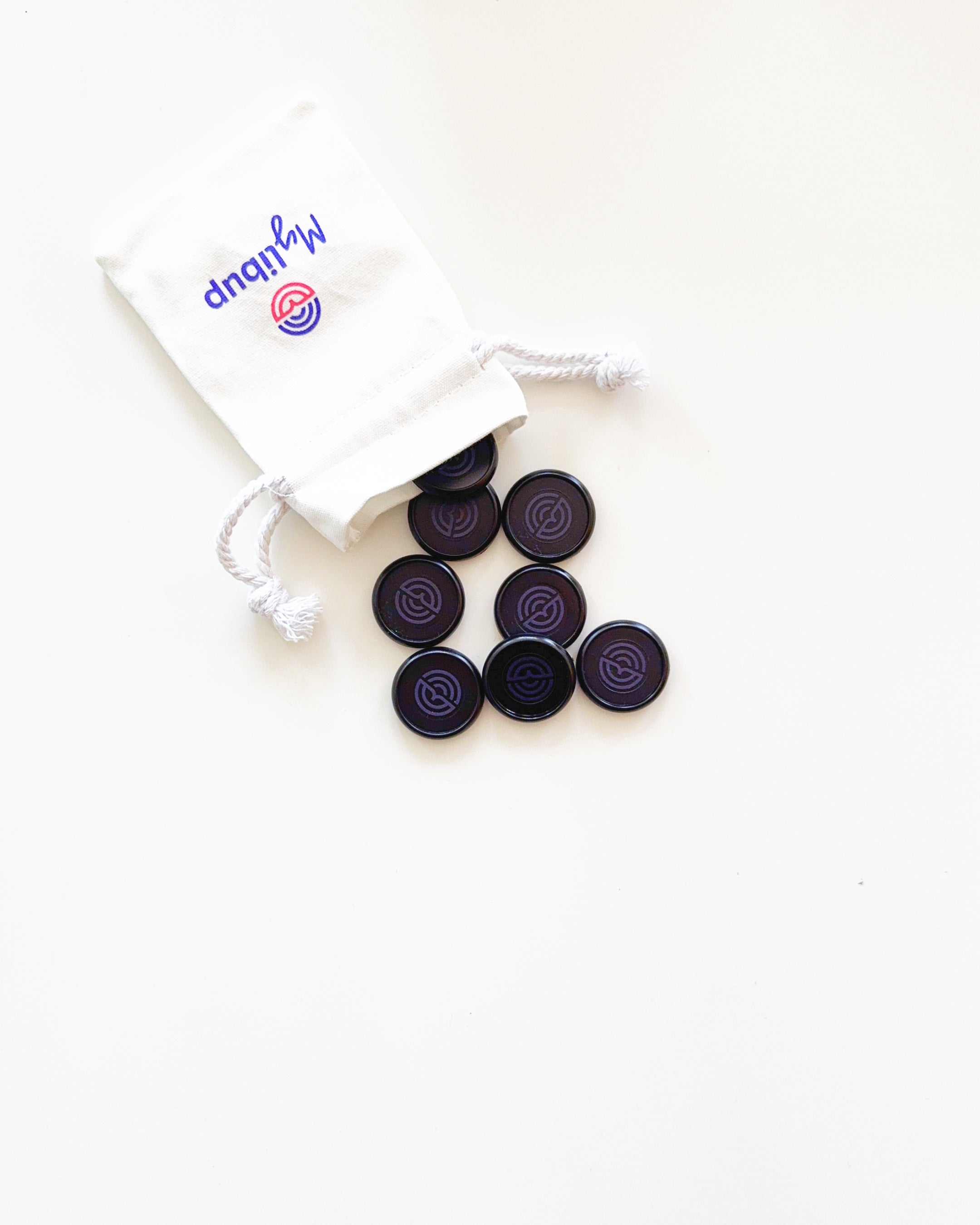 8 Disques noirs 28 mm