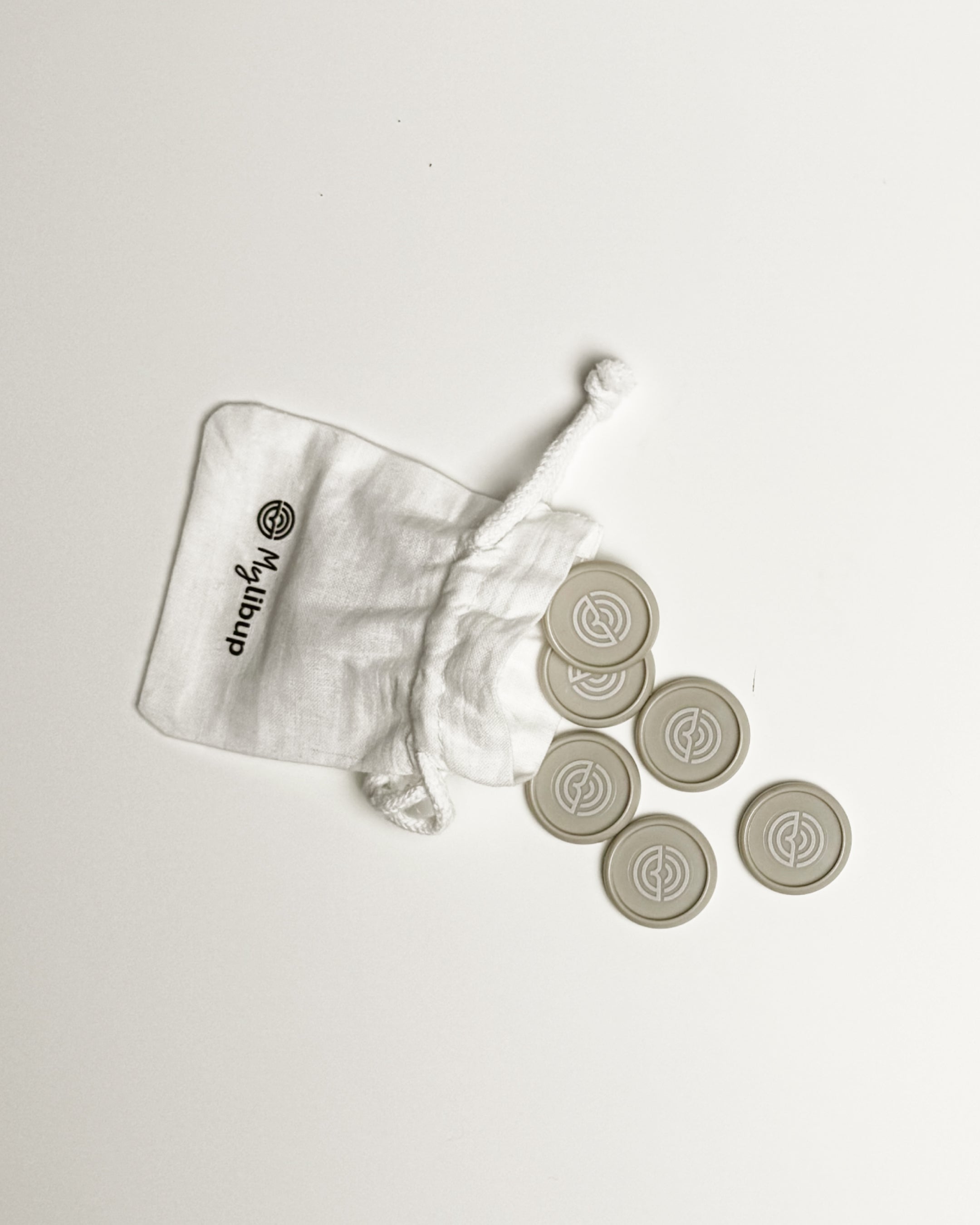 8 Disques gris lunaire 28 mm