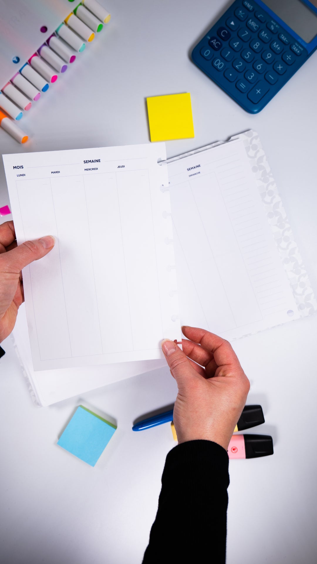 Recharge A5 agenda non daté 100 feuilles
