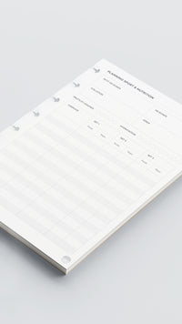 Planning sport et nutrition journalier - 25 feuilles