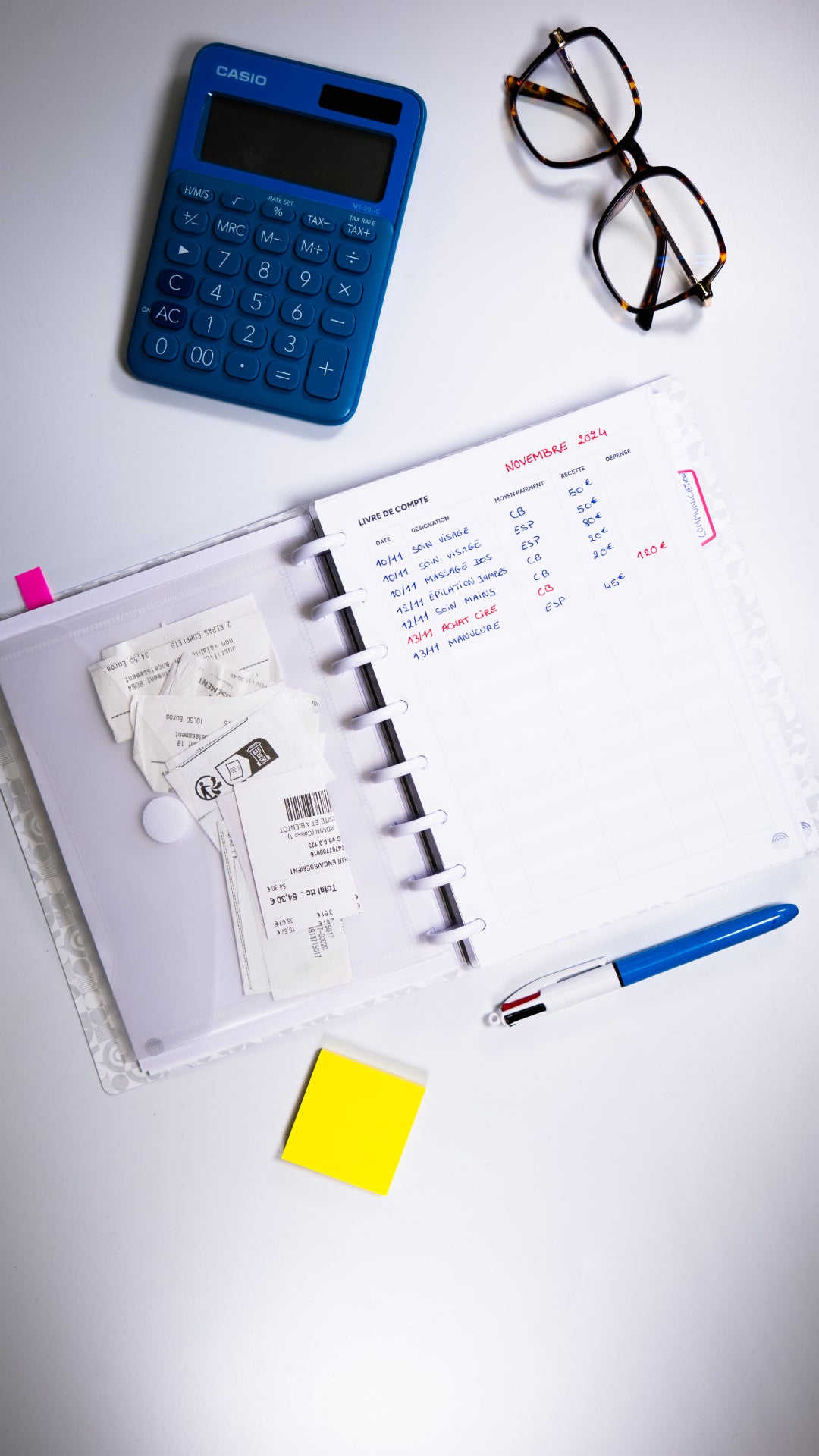 Livre de compte - 25 feuilles