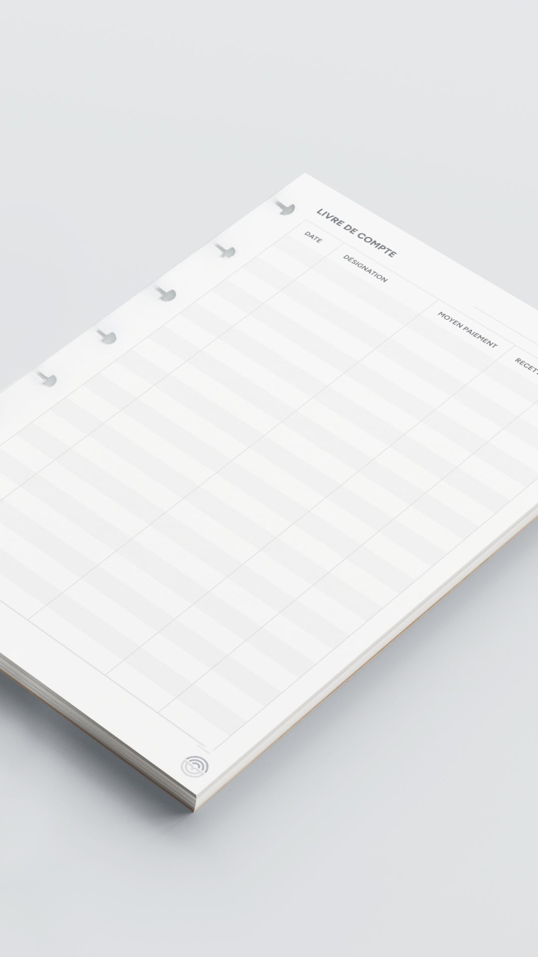 Livre de compte - 25 feuilles