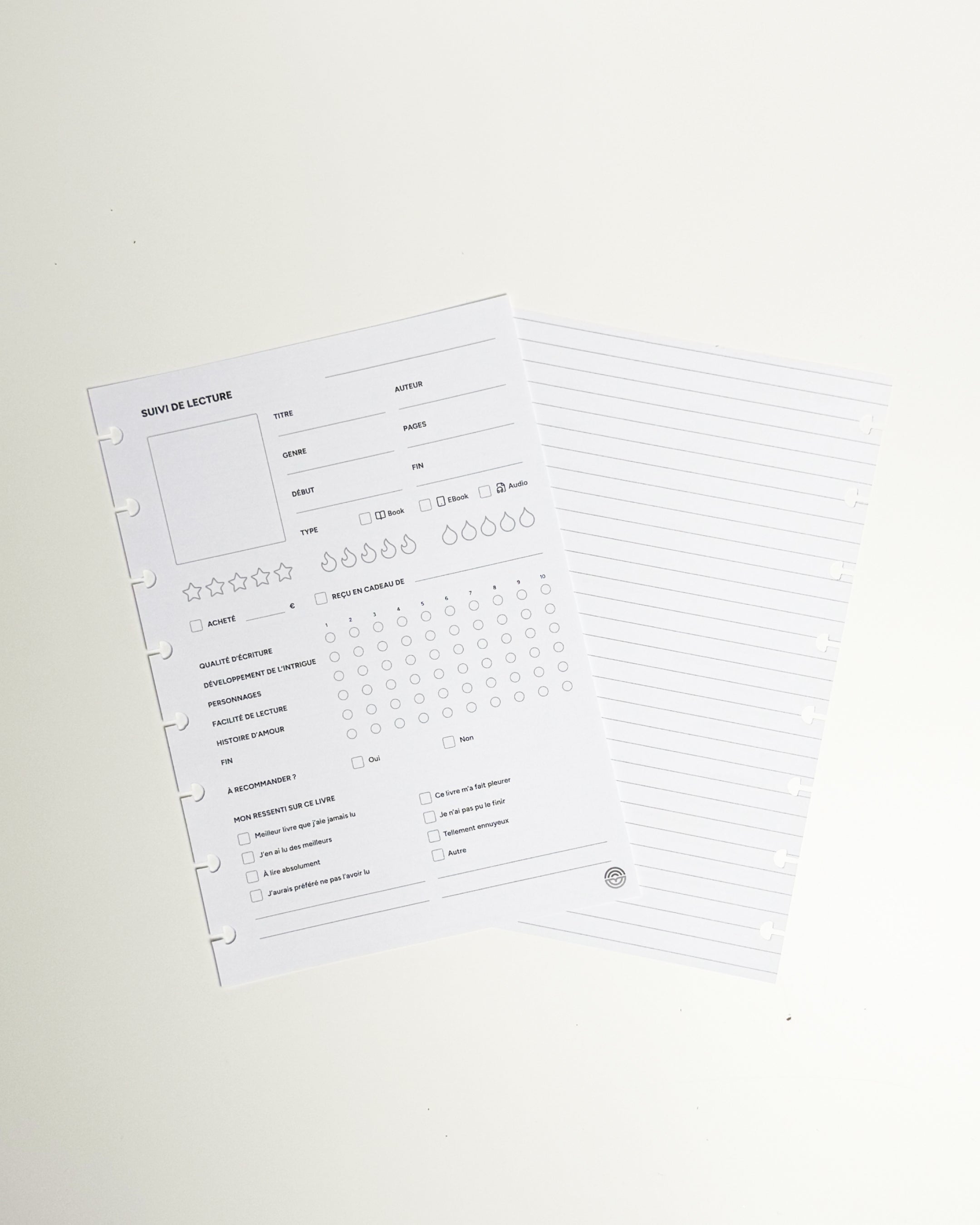 Suivi de lecture- 25 feuilles
