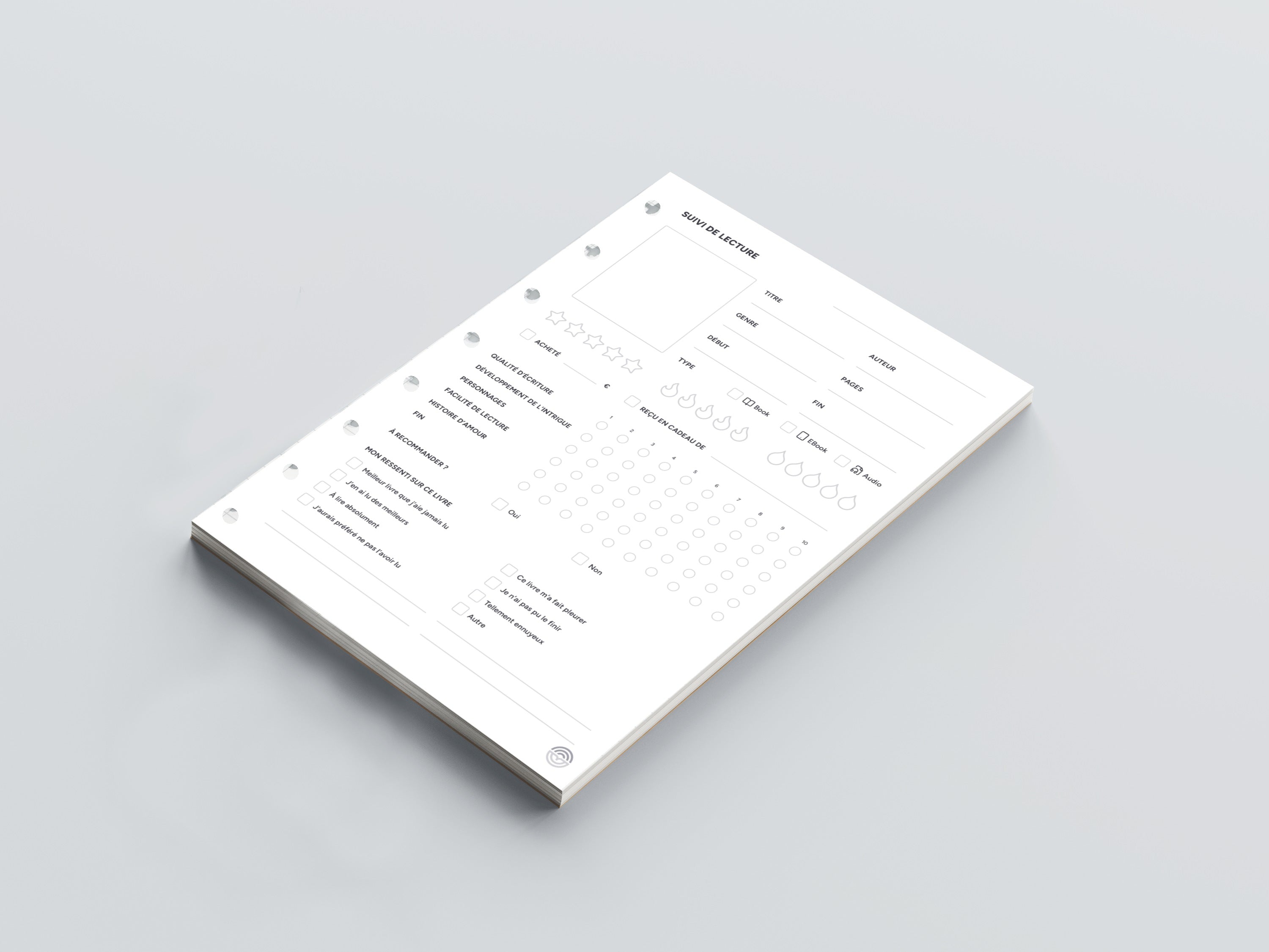 Suivi de lecture- 25 feuilles