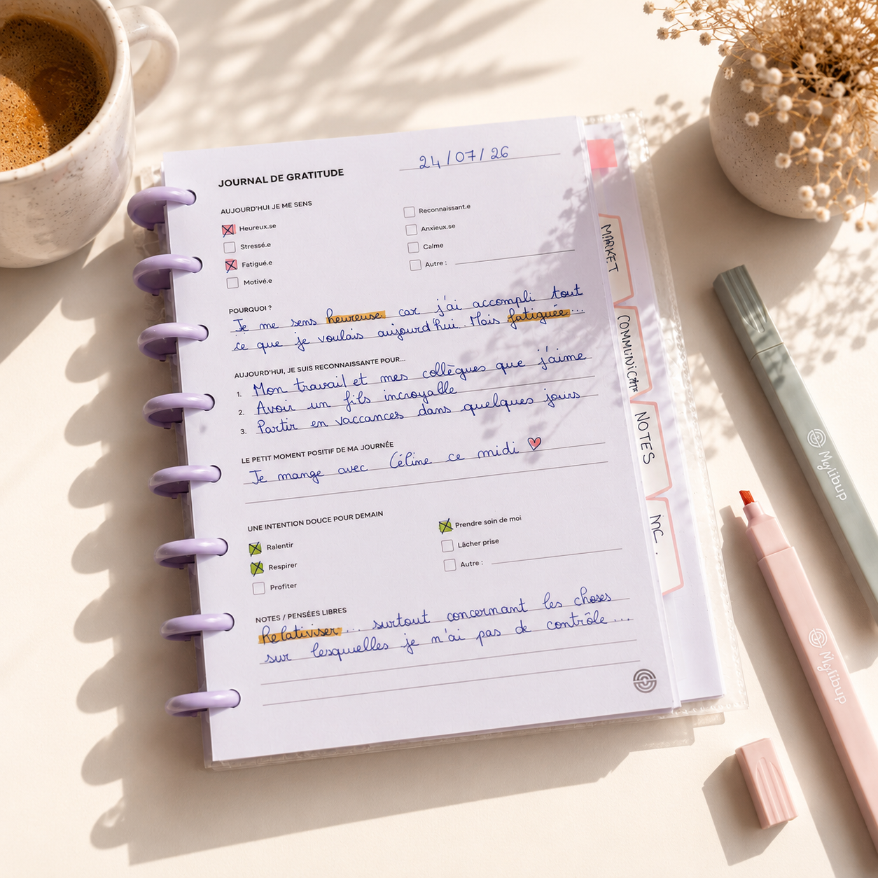 Journal de gratitude - 50 feuilles
