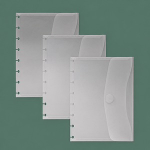 Lot de 3 enveloppes A5 transparentes