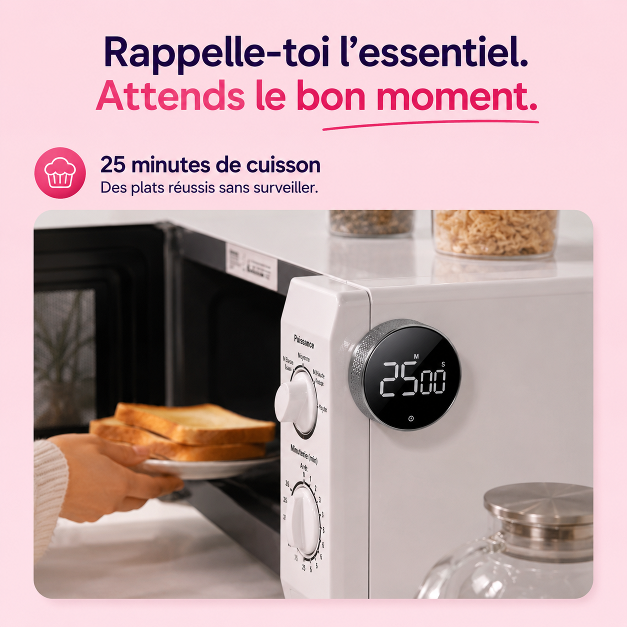 Timer de productivité - noir